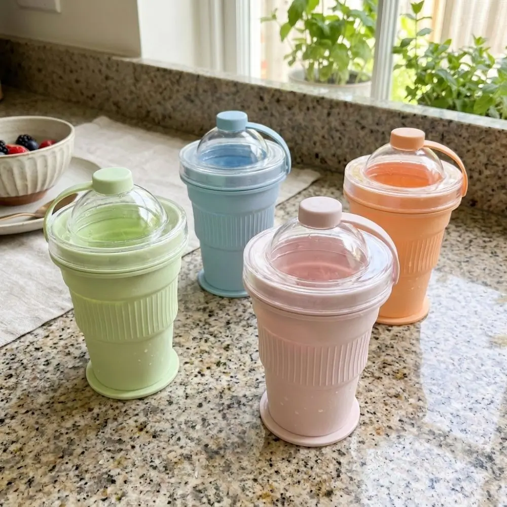Leak-proof Silicone Ice Ball Cup Food-Grade Built-in Straw Ice Sphere Maker Cup Easy Release BPA-free Ice Mold Drink Cup