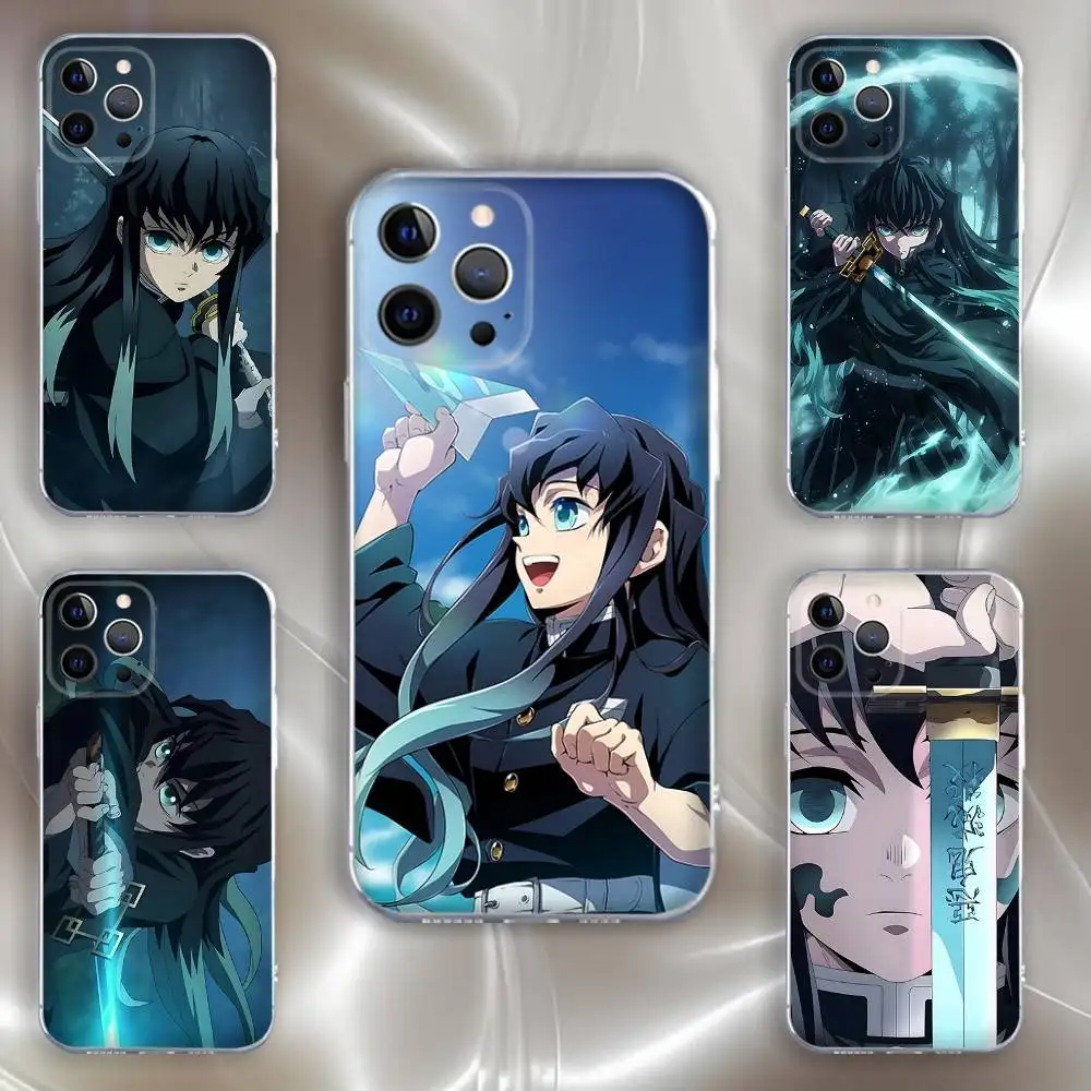 

Anime M-Muichiro Tokito Phone Case For iPhone 16,15,14,13,12,11 Pro,Max,Plus,X,XS,XR,SE,Mini Transparent Silicone Soft