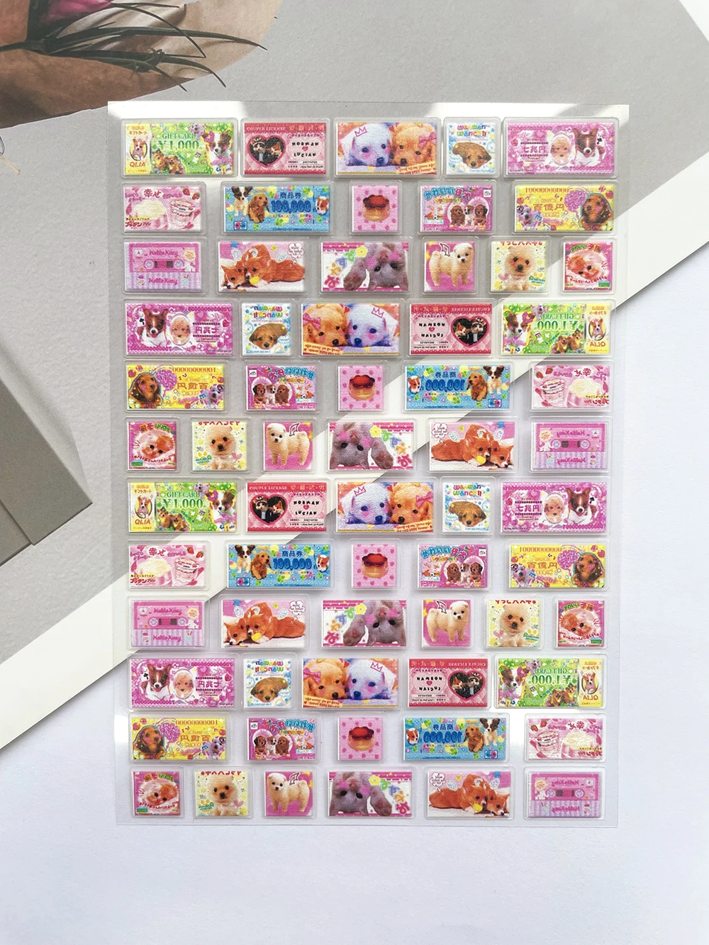 Cat Dog Mini Pvc Poster Goods Sticker Nail Art Cartoon Cute Decals Stationery Phone Laptop Luggage Graffiti Phone Case Stickers