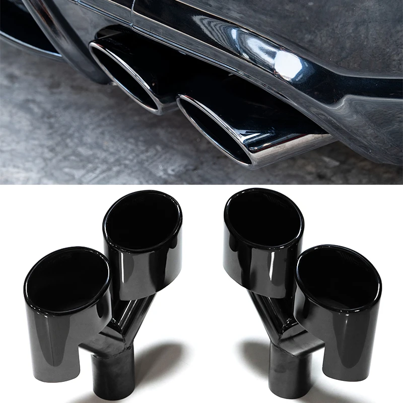 Para mercedes-benz Clase C W204 Clase E W212 W211 Clase S W221 sistema de escape mejora silenciador de acero inoxidable cabezal ovalado