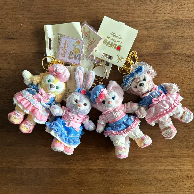 

Disney Stellalou Duff Anime Figure Plush Keychain and Bag Pandent Stuffed Animals Rabbit and Bear Peluche Bag Decorations