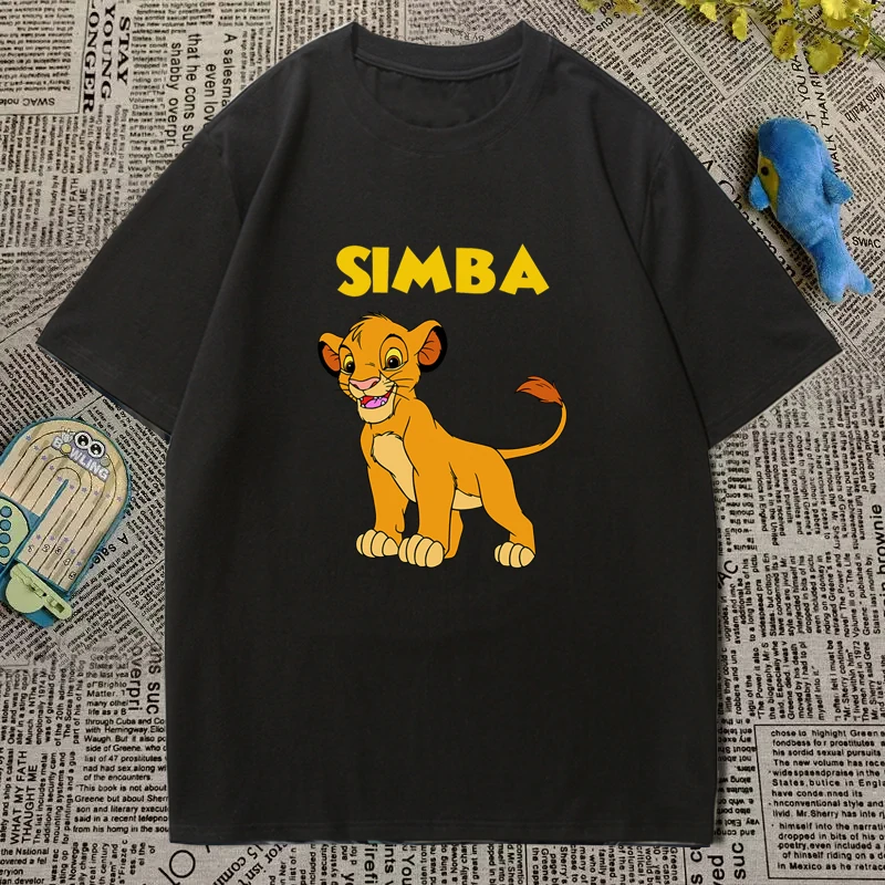 

Новая милая женская футболка Kawaii Disney Hakuna Matata Harajuku 90-х годов, футболка с изображением Короля Льва, футболка с рисунком, женские футболки