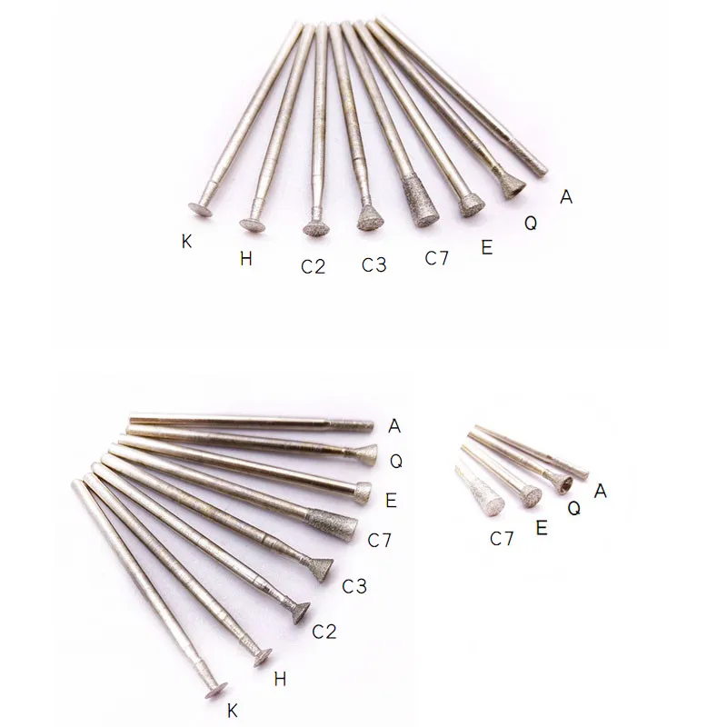 5/10 sztuk 0.4-2.0mm Dinmond szlifowanie cylindryczne wykrawania sztaba iglicowa igły ścierne 2.35MM cholewka do grawerowania narzędzi obrotowych