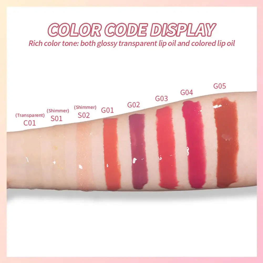 6 Stück klares Lipgloss-Set feuchtigkeit spendend plump ing feuchtigkeit spendender Lippen balsam hoch pigmentiertes, lang anhaltendes Make-up-Lipgloss-Geschenkset für Frauen