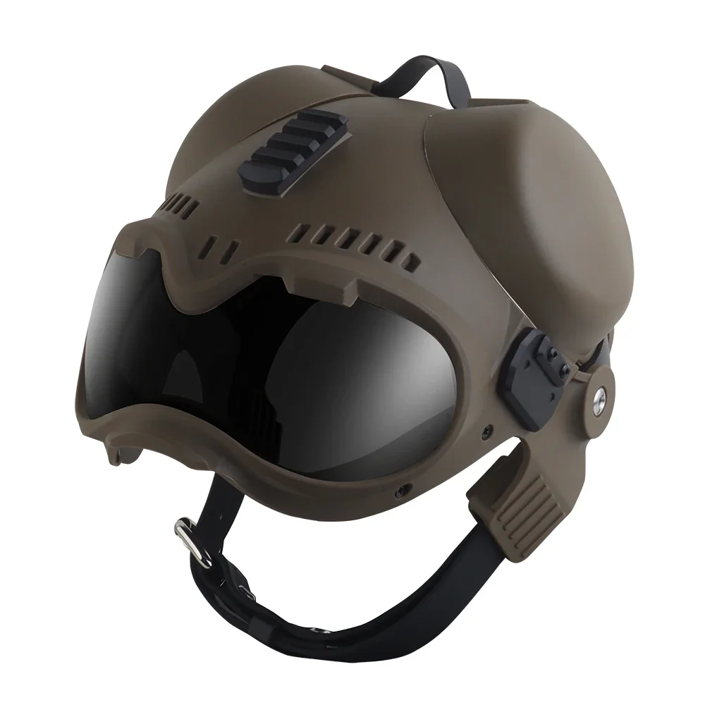 K9 Tactical Dog Training Helmet, Hunting Large Dog Special Patrol Dog Sheepdog Pet Static Protection Helmet (with Goggles)