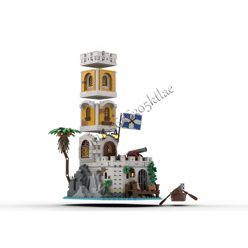 1174PCS Customized MOC Custom Made Medieval Castle 6625 Island Remake Model Building DIY Blocks Bricks Assembly Toy Holiday Gift