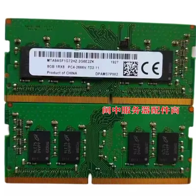 

For Micron 8G 1RX8 PC4-2666V-TD2-11 ECC SODIMM MTA9ASF1G72HZ-2G6E2