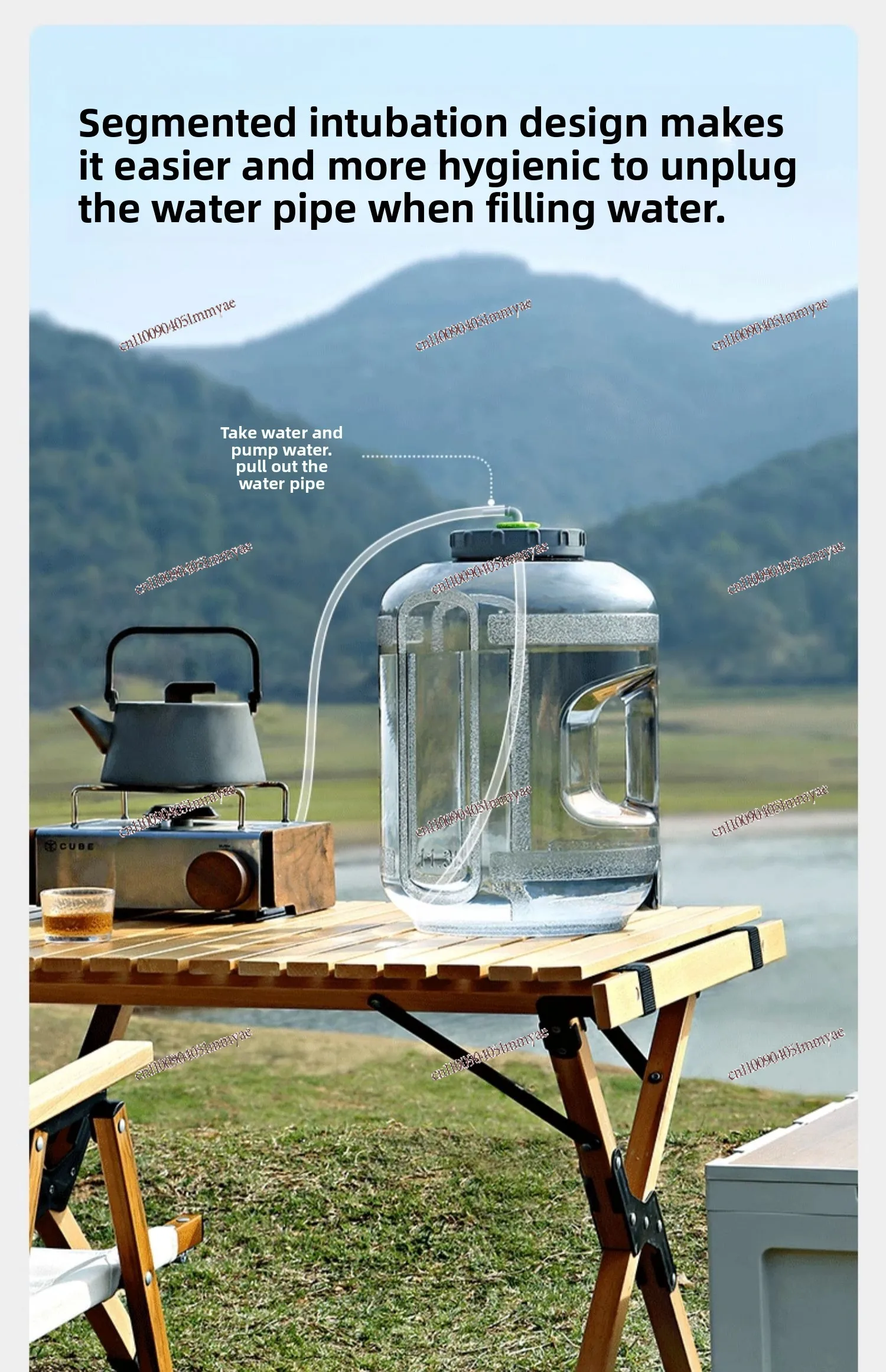 Household pure water bucket empty bucket mineral water portable food grade water dispenser storage bucket