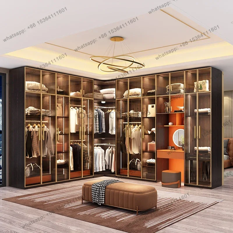LDLuxury Wardrobes Living Room Storage Cabinet Large-capacity for Home Corner Wardrobe Room Clothes Wooden Dressers