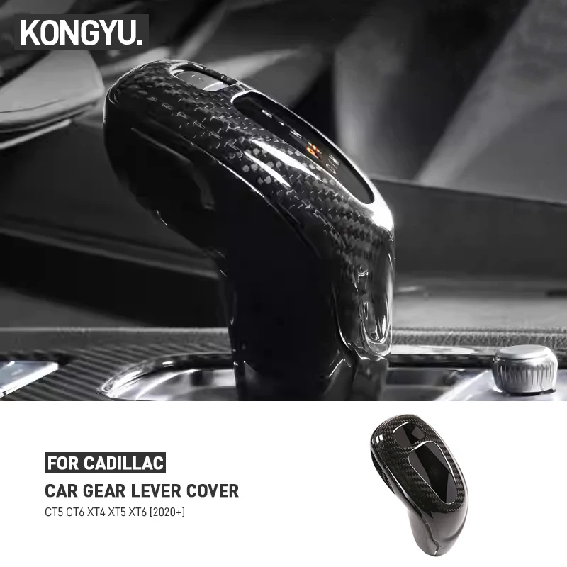 

Автомобильная накладка из углеродного волокна, ручка переключения передач, наклейка на головку, декоративная накладка, аксессуары для Cadillac CT5 CT6 XT4 XT5 XT6 2020-2024