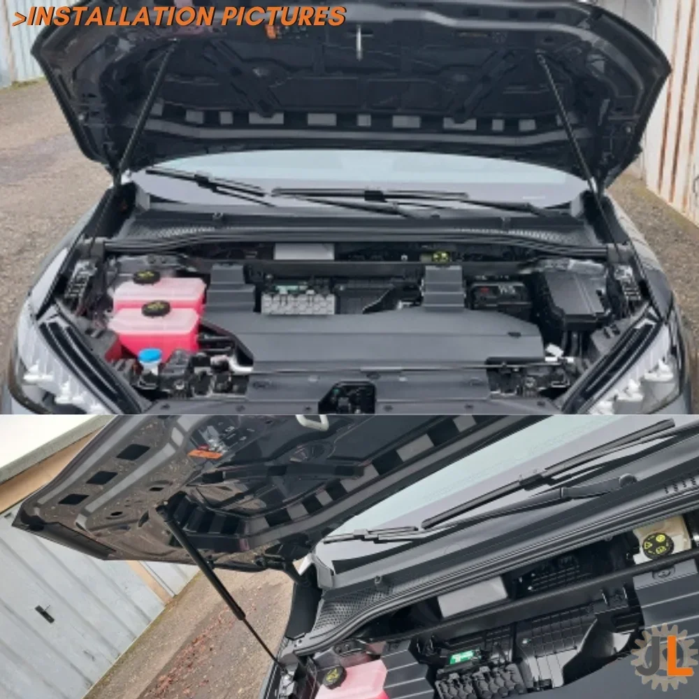 Qty(2) Carbon Fiber Hood Struts for MG4 EV (EH32) for MG Mulan 2022-2025 Front Bonnet Gas Springs Lift Supports Shock Absorbers