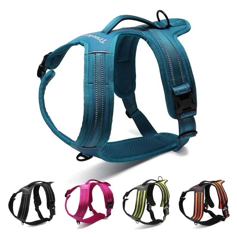 Truelove Adjustable Reflective Dog Harness No Tension Harness Outdoor Adventure Pet Vest with Handle Wholesale Dropship TLH5551