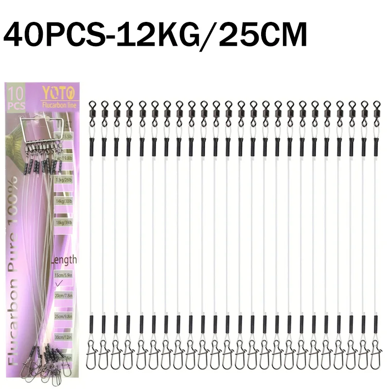 100 % Fluorkohlenstoff-Angelschnur, rollende Rotation und schnell verriegelnde Drucktest-Fluorkohlenstoff-Angelschnur, 7–18 kg