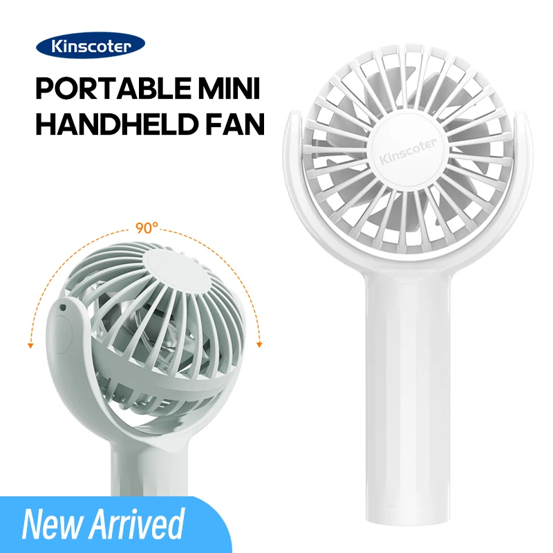 

New Portable Handheld Fan 3 Gear Wind Power Angle Adjustable Large Wind Power Personal Fan Battery Operated Electric Eyelash Fan