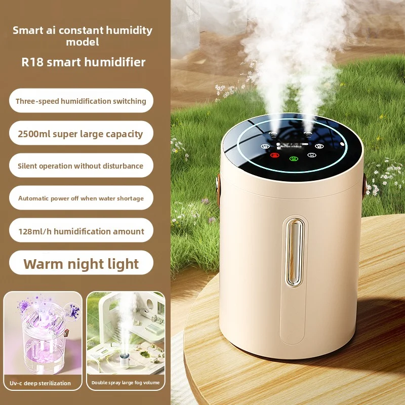 

Домашний увлажнитель воздуха, тихий, для спальни и офиса, небольшой рабочий стол, большая емкость тумана, подходит для комнат с кондиционером, беременных