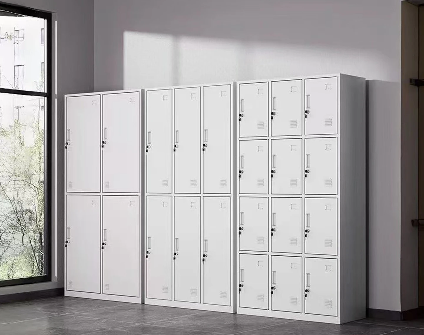 Steel locker Staff cabinet Dormitory multi-door storage item cabinet Bathroom Iron
