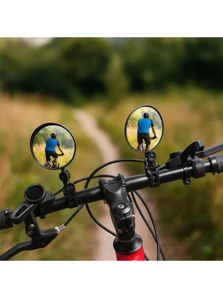 AliExpress Bicycle Rearview Mirror 360 Degree Adjustable Rotatable Universal Cycling Handlebar Rear View Mirrors for MTB Road Bike