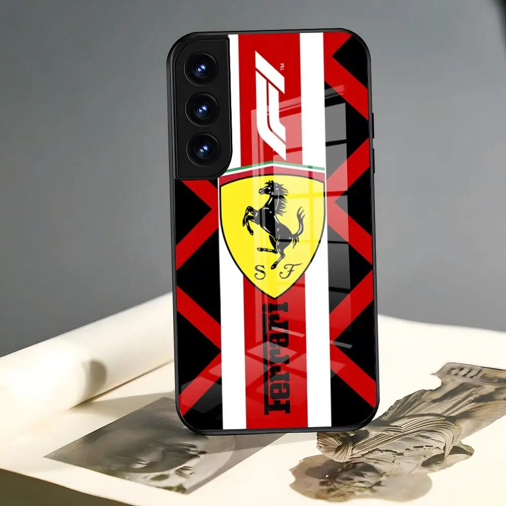 

Luxury sports car F-FerrariEs Phone Case new 2024 hot for Samsung s 24 ultra plus 23 22 21 20 a 34 54 53 note20 m 54 glass cover