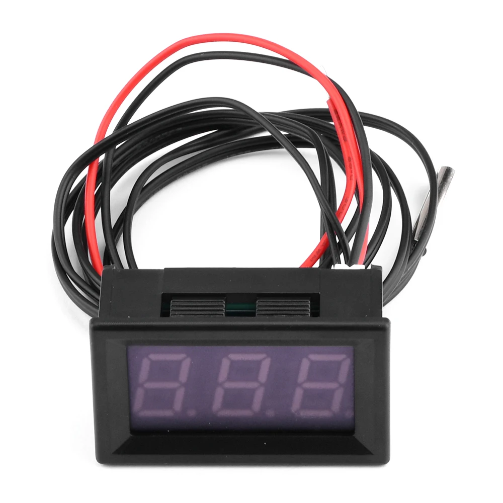 0.56" LED Digital Thermometer 12V Car Temperature Monitor Panel Meter Red/Green/Blue Display Measure Range -50~300℃