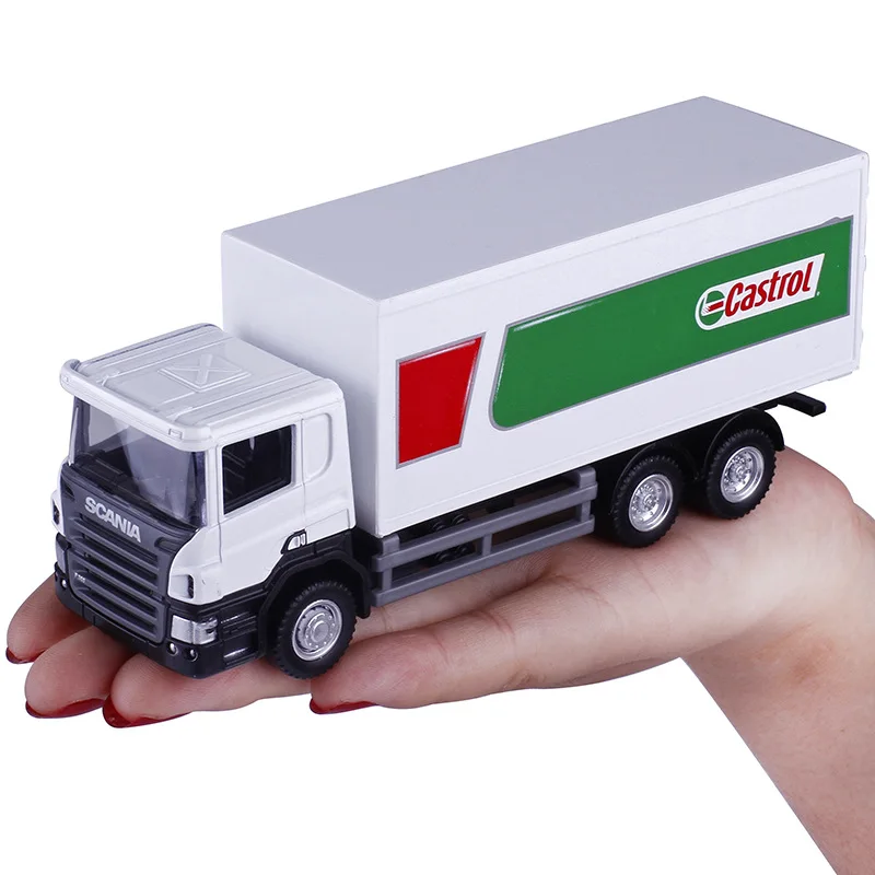 Railed/Motor/Car/Bicycles SCANIA MAN DHL Castrol BP Transport Truck Simulation Diecast & Toy Vehicles RMZ City 1:64 Alloy Model