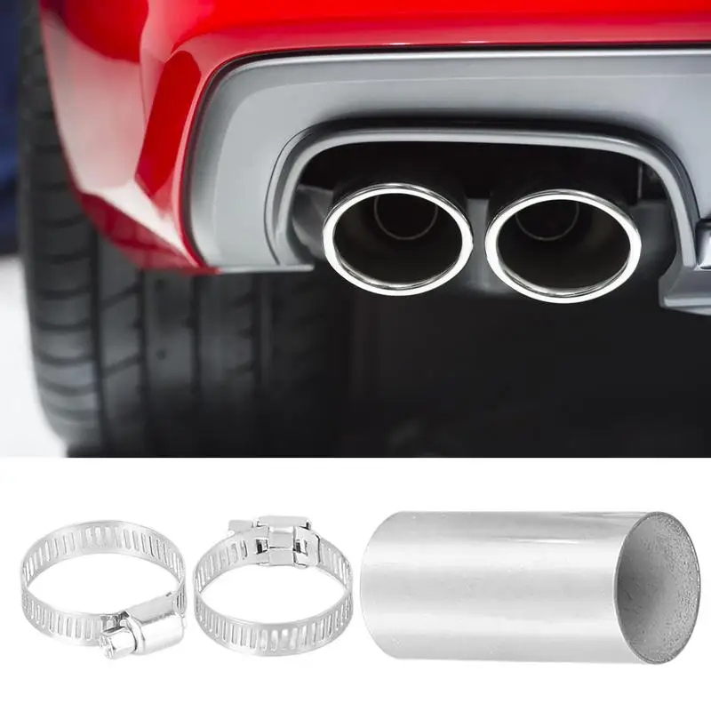 Tube Clamp Stainless Steel Exhaust Pipe 24mm Tube Joint Matched Reusable Connecting Supplies for Tailpipe Tube Butt Exhaust Pipe