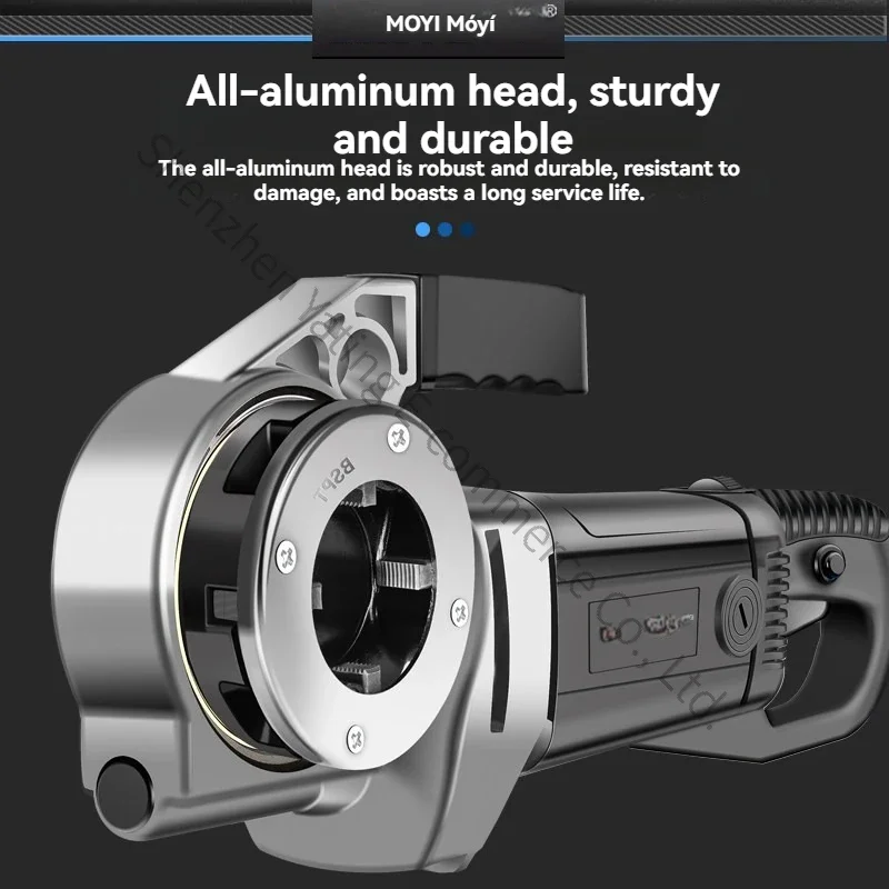 220v Electric Threading Machine Handheld Water Pipe Fire Pipe Opening 2 Inch Automatic Iron Galvanized Pipe Stranding Machine