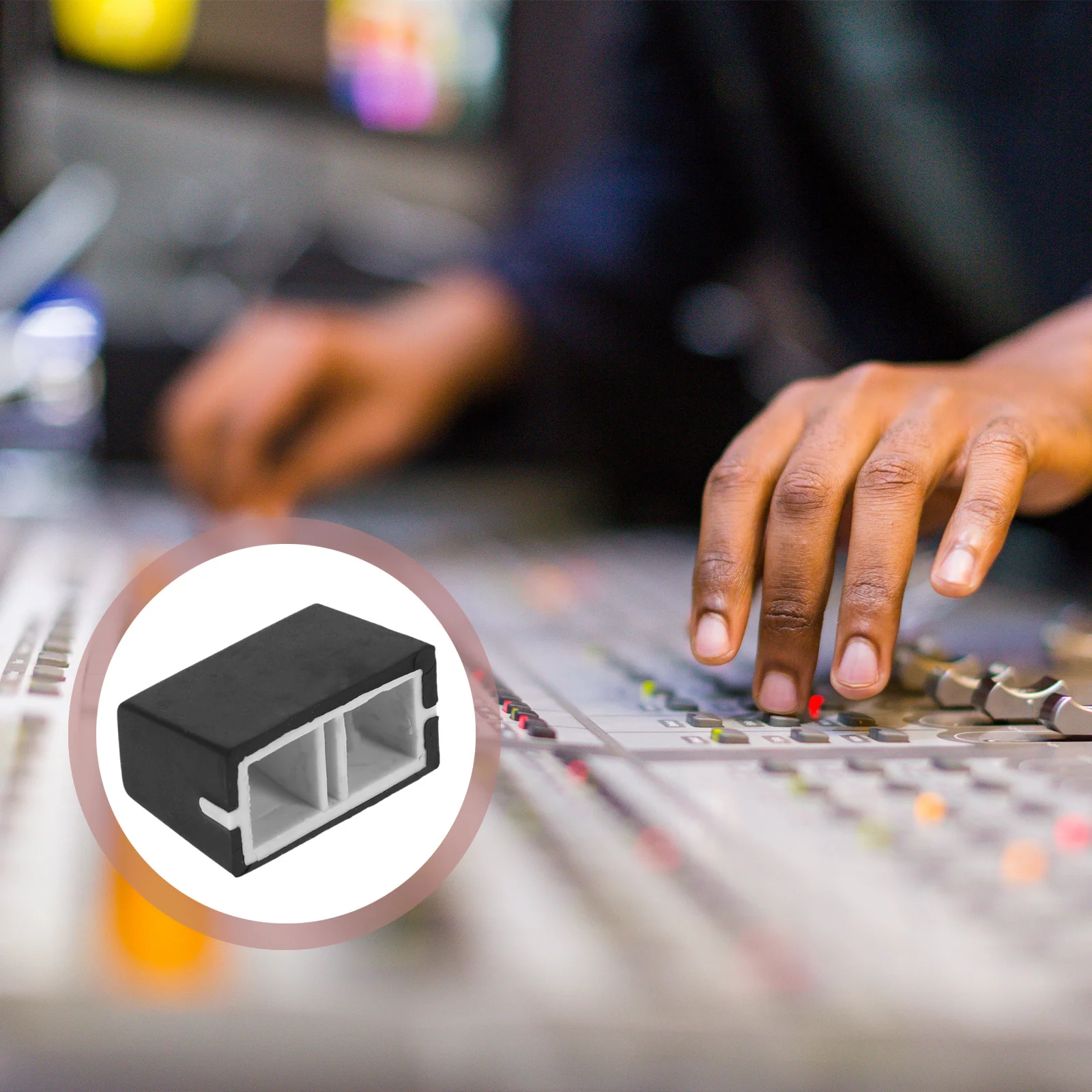 

5Pcs Fader Caps Durable Rubber Console Mixer Slider Buttons Smooth Audio Adjustments Slider Caps Fader Knob Replacement