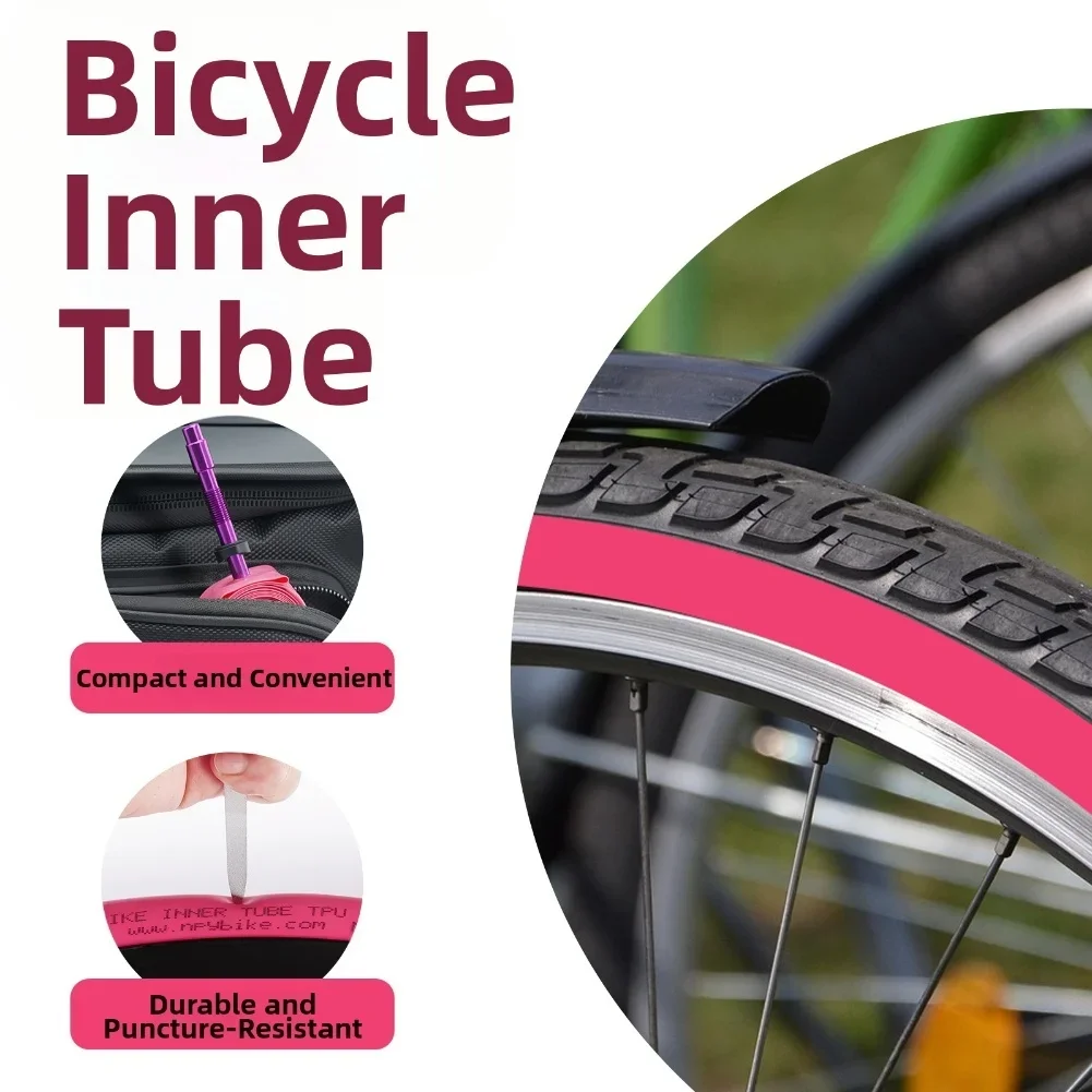 

Enhanced Valve Design Air Tightness Lightweight Bicycle Tube Abrasion-Resistant Material Enhanced Sealing Low Pressure Stability