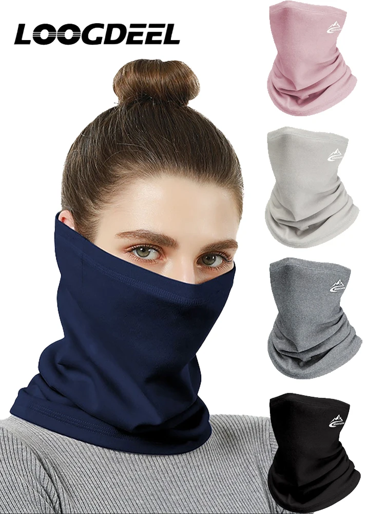 AliExpress LOOGDEEL Bandana Running Velvet Thermal Neck Warmer Ski Hiking Cycling Riding Snowboard Scarf Men Women Winter Sports