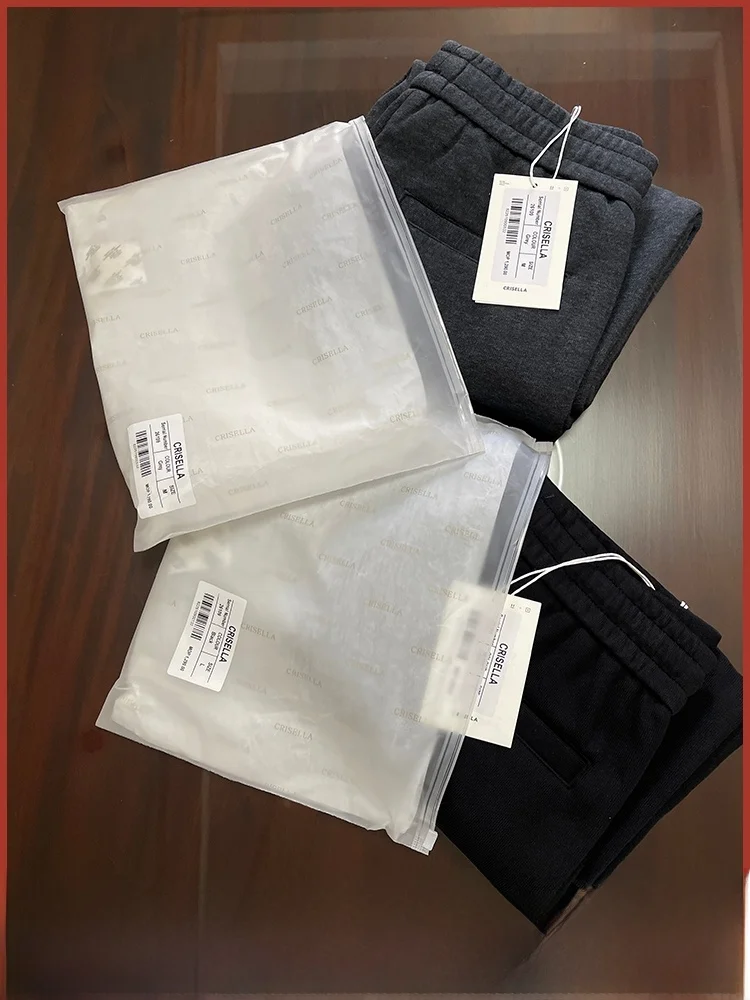 

Men's Knitted Thiened Straight Leg Casual Pants Elastic Waist Loose Fit Color Faion Urban Sle Cotton Blend Fabric