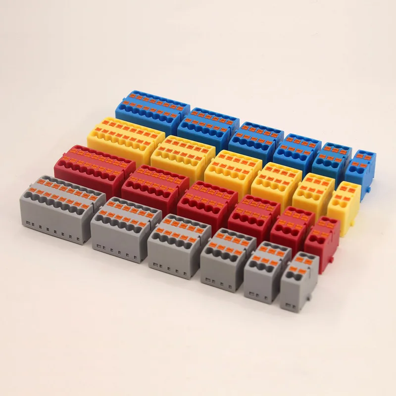 

1Pc Wire Electrical Cable Connectors Plug-in Terminal Block PTFIX 2.5mm² Splitter Spliceable DIN-Rail Mounting Junction Box Tool