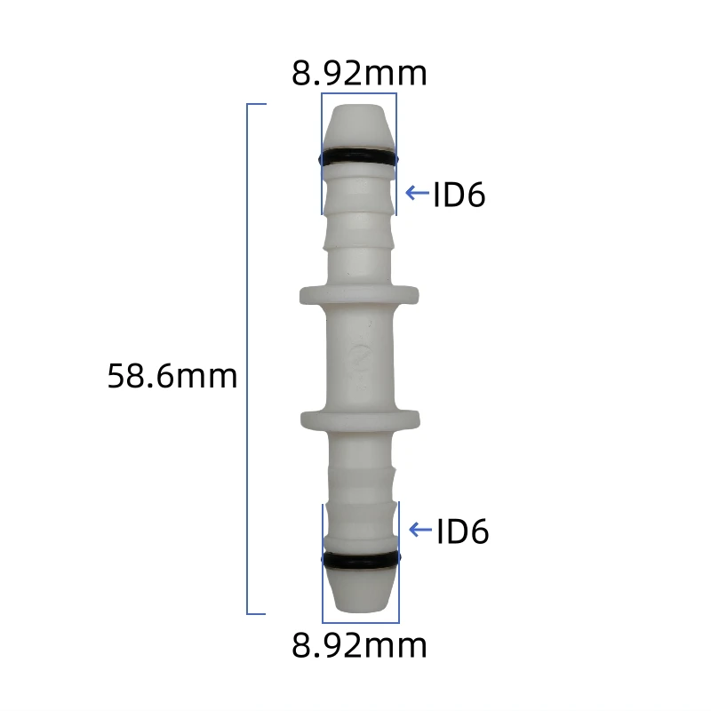 ID6 straight fuel line connector two way joint two-way Duplex fitting plastic high quality accessories auto parts 2pcs a lot