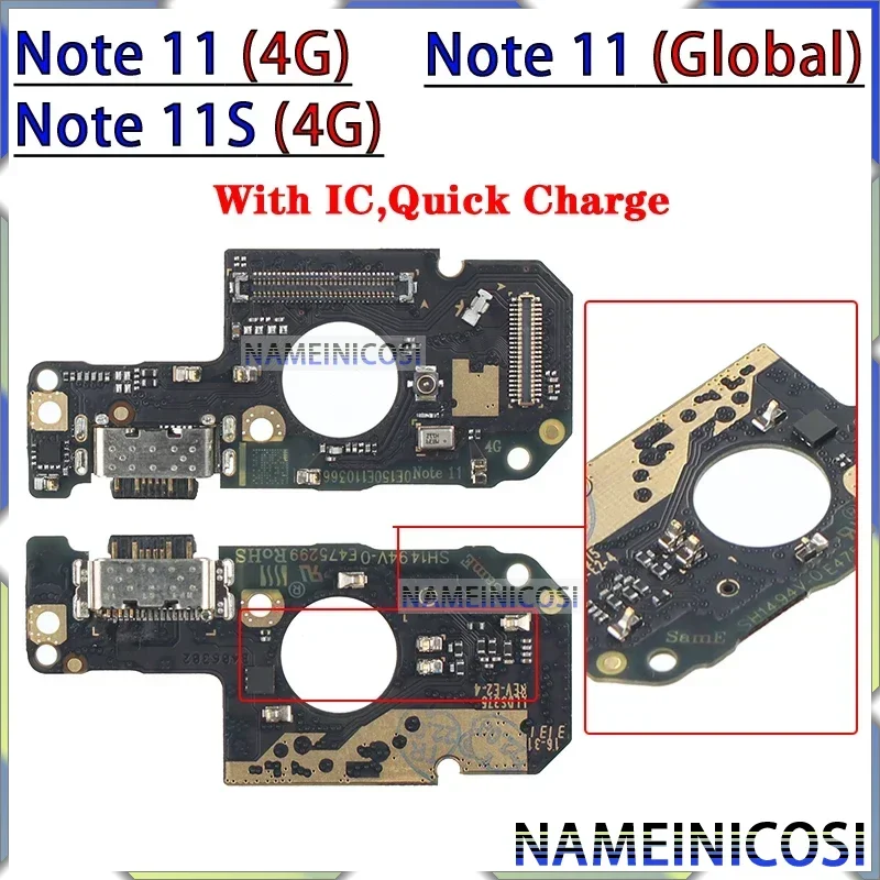 Usb Dock Charger Connector for Xiaomi Redmi Note 10 10C 10X 10T 11 11S 11E 11T Prime Pro Plus + 4G 5G Charging Board Flex Ports