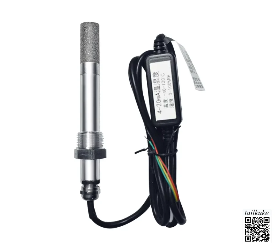 High-precision 4-20mA temperature and humidity sensor, pipeline RS485 humidity meter transmitter, thread G1/2 analog signal