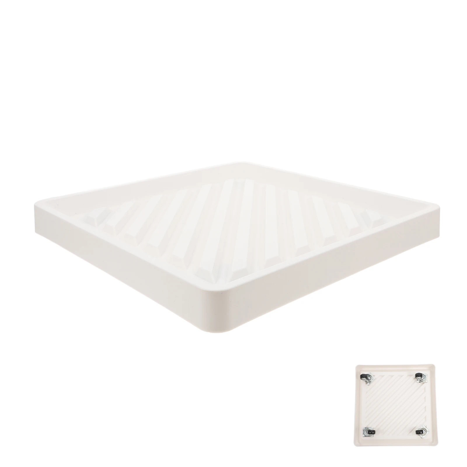 

1pc Square Plant Dolly Heavy Duty Movable Tray Wheels Large Pots Indoor Outdoor Garden Planter Saucers Rolling Base Coaster