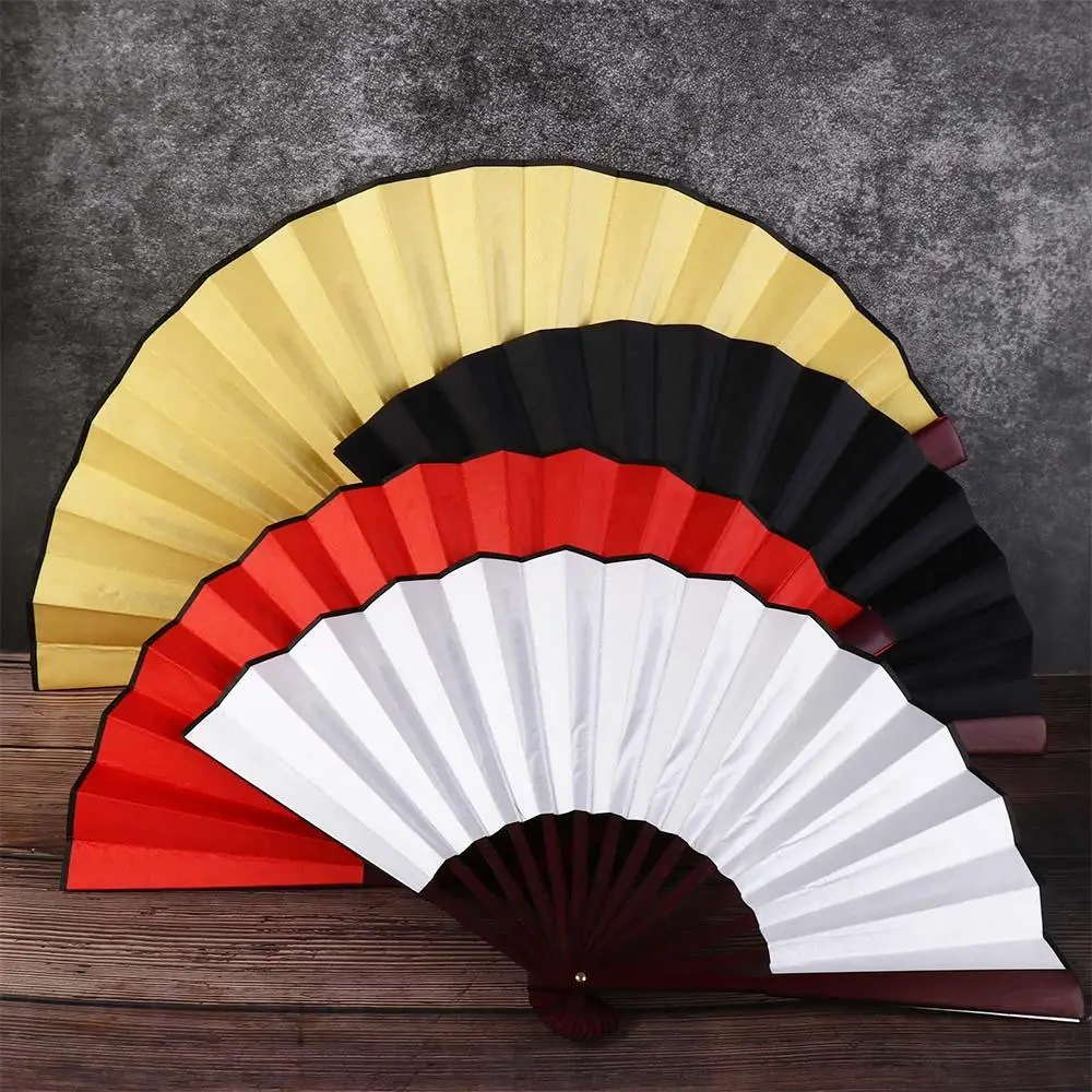 Hand Held Calligraphy for Painting Wedding DIY Blank Cloth Folding Fan Home Hand Folding Fan Party
