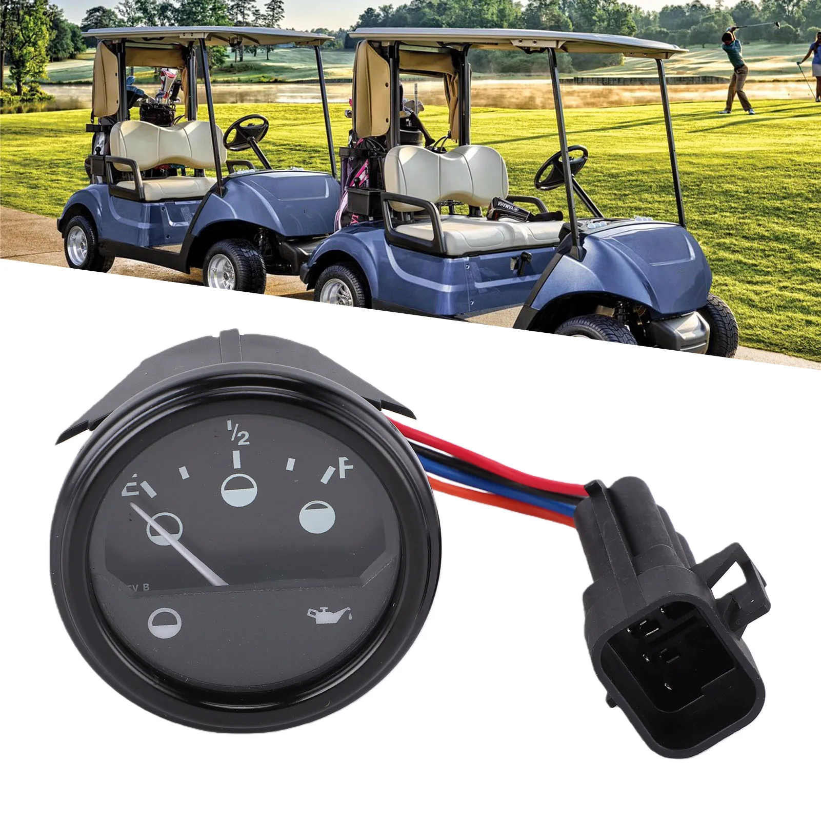 610583  Car Battery Fuel Meter 612314 Charging State Indicator Replacement for EZGO RXV Electric Gas 48V 2008‑up 604015
