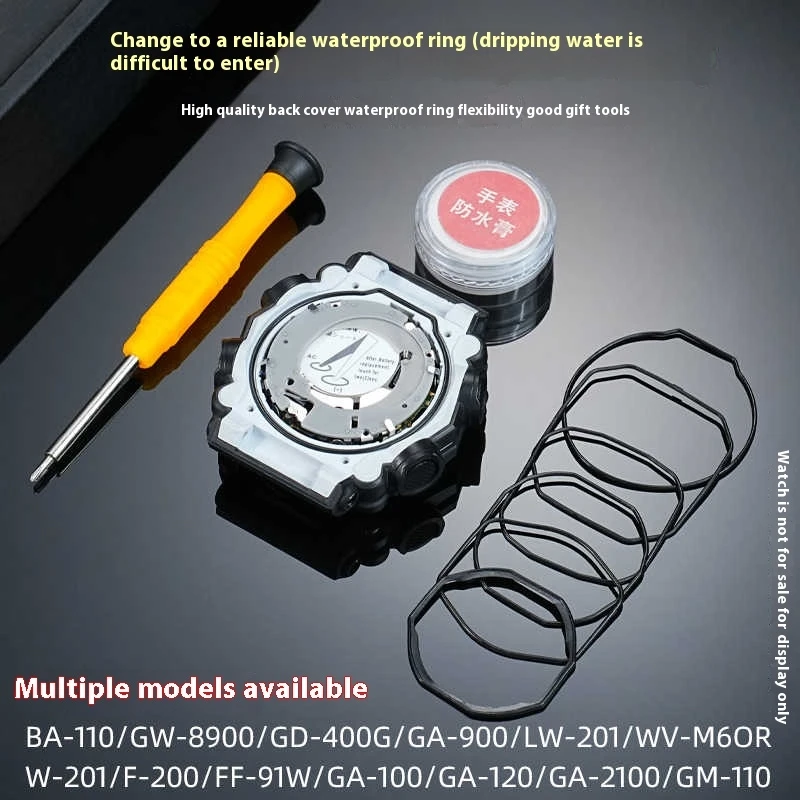 GA-2100 DW-5600 GA110 حلقة مقاومة للماء لساعة كاسيو الغطاء الخلفي الغطاء السفلي مقاوم للماء حلقة لإحكام الإغلاق FF-91W/EQB-900/GG-1000