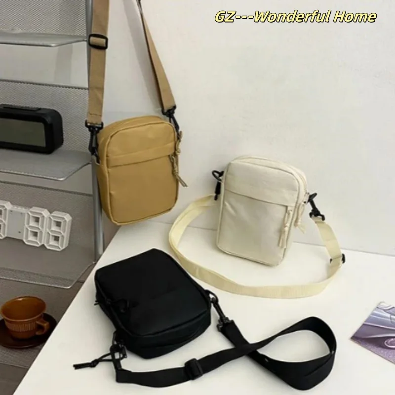 New Messenger Sling Bags For Casual Canvas Small Zipper Crossbody Pouch Simple Small Crossbody Shoulder Bag hot sale