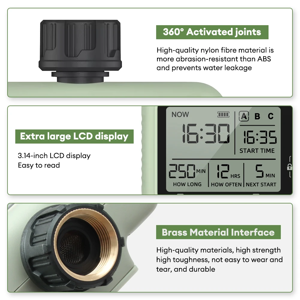 Imagem -06 - Sistema de Irrigação Automática Lcd Digital Doméstico Chuva Delay Inteligente Jardim Temporizador de Água Ferramenta Tomada 3