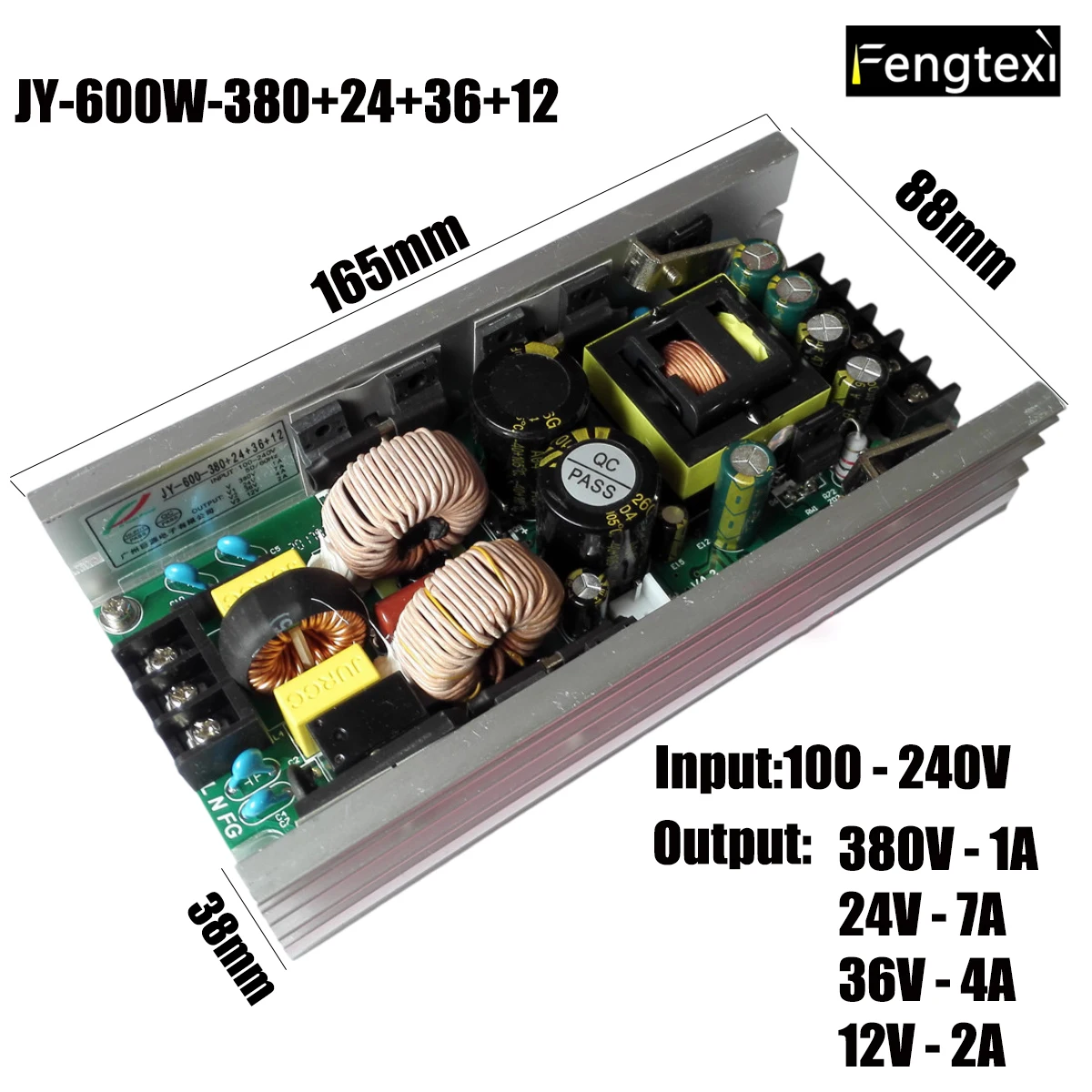 Stage Lighting Power Supply JY-600W -380+28+12  for 260/295/300/330/350/380 Stage Moving Head Beam Light Power Supply