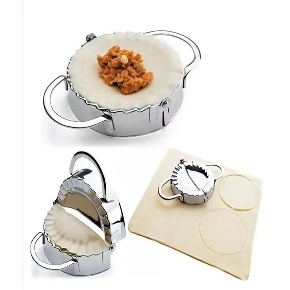9.5/12.5/15.8cm eco-friendly bolinhos de aço inoxidável ferramenta bolinho molde imprensa manual do agregado familiar cozinha acessórios de cozimento
