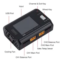 ToolkitRC M6D 500W 15A DC Dual Channel MINI Smart Charger Discharger For 1-6S Lipo Battery FPV Drone RC Accessories