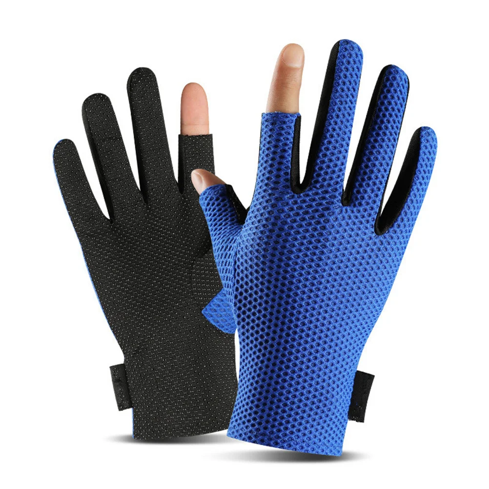 زوج واحد من قفازات الحماية من الشمس خفيفة الوزن من جل السيليكا والحرير الجليدي ومضادة للارتداء وقابلة للتنفس وقابلة للتمدد قفازات رياضية خارجية لركوب الدراجات #2