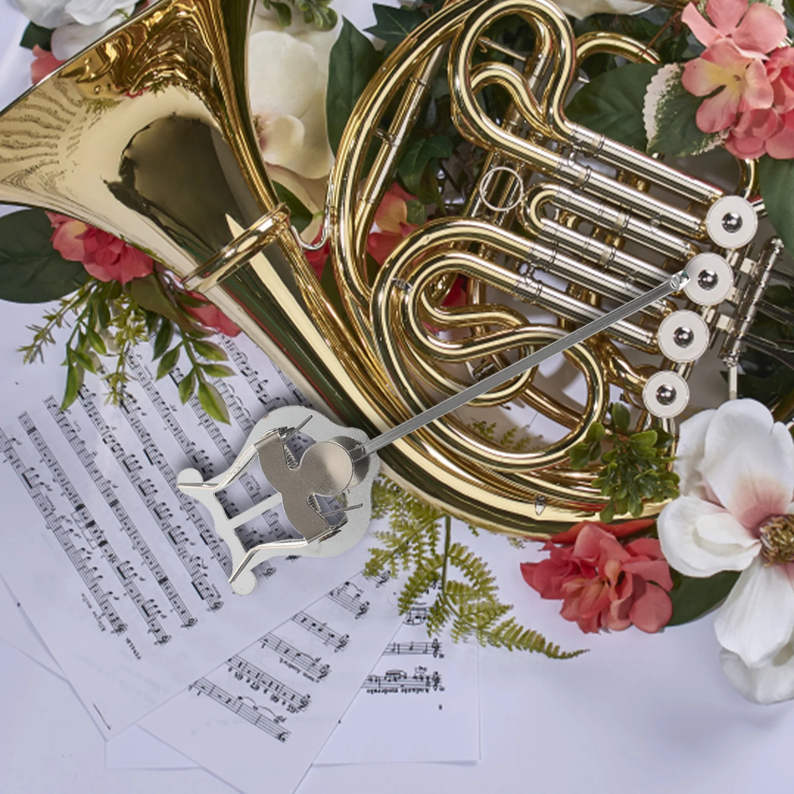 

French Horn Music Score Clip Strong Iron Portable Sheet Music Holder For Marching Band Notation Rack Horn Instrument Accessory