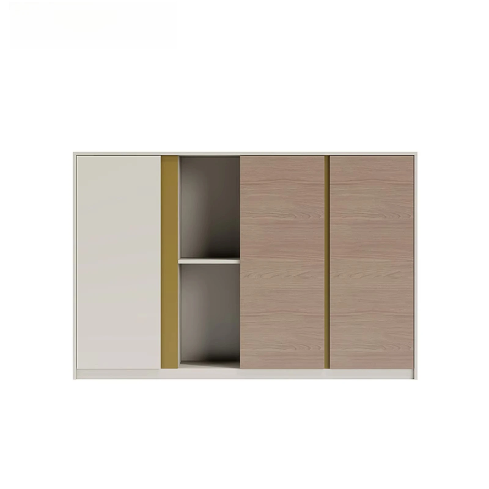 &`Customizable Modular Solid Wood Eco-Friendly Large Capacity Office Background Wall Cabinet Executive Display