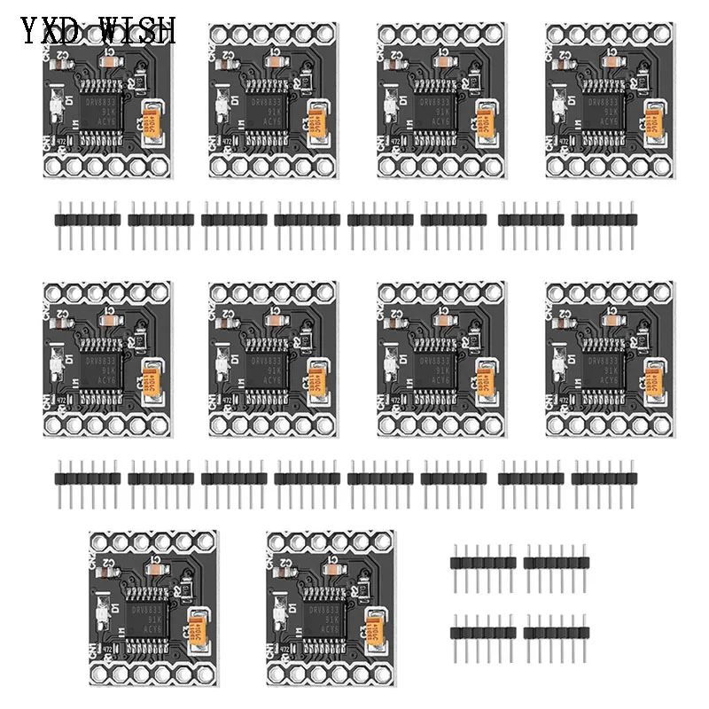 10pcs DRV8833 Motor Drive Module Board 1.5A 3V-10V Single H-Bridge 6Pin Step Motor Overcurrent Protection DC Gear Motor Driver