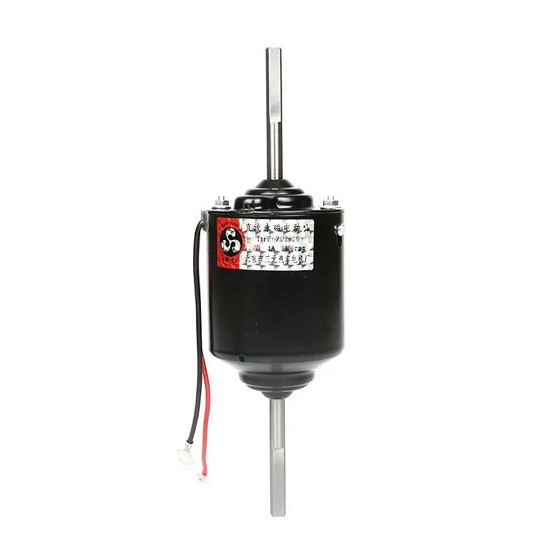 Car AC blower motor, 12V/24V universal, complete kit with fan wheel and carbon brush for heater evaporator system