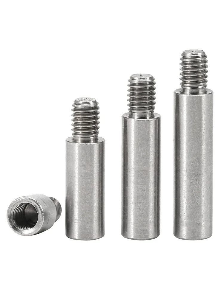 M2 M2.5 M3 M4 M5 M6 *L+4/6/8mm 304 Stainless Steel Threaded Pillar Round Spacing Screw PCB Standoff Spacer Single Head Column