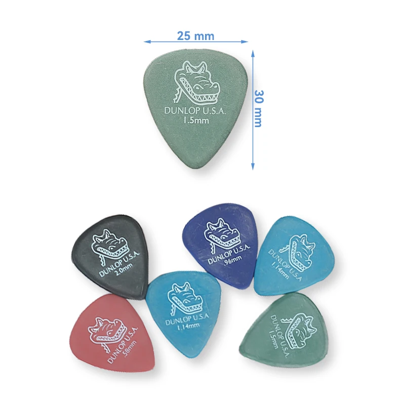 Dunlop Guitar Picks GATOR GRIP Pick Vintage Plectrum 0.58/0.71/0.96/1.14/1.50/2.0 mm Guitar Accessories